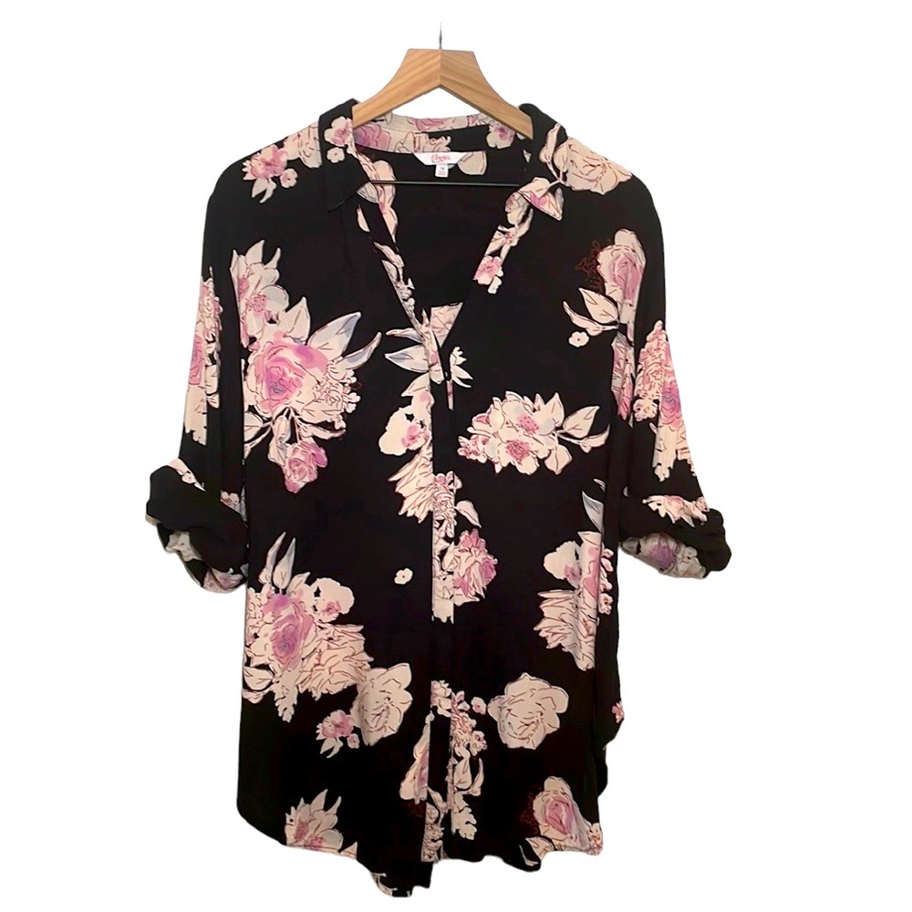 Candie’s Floral button down Tunic women’s size 2x